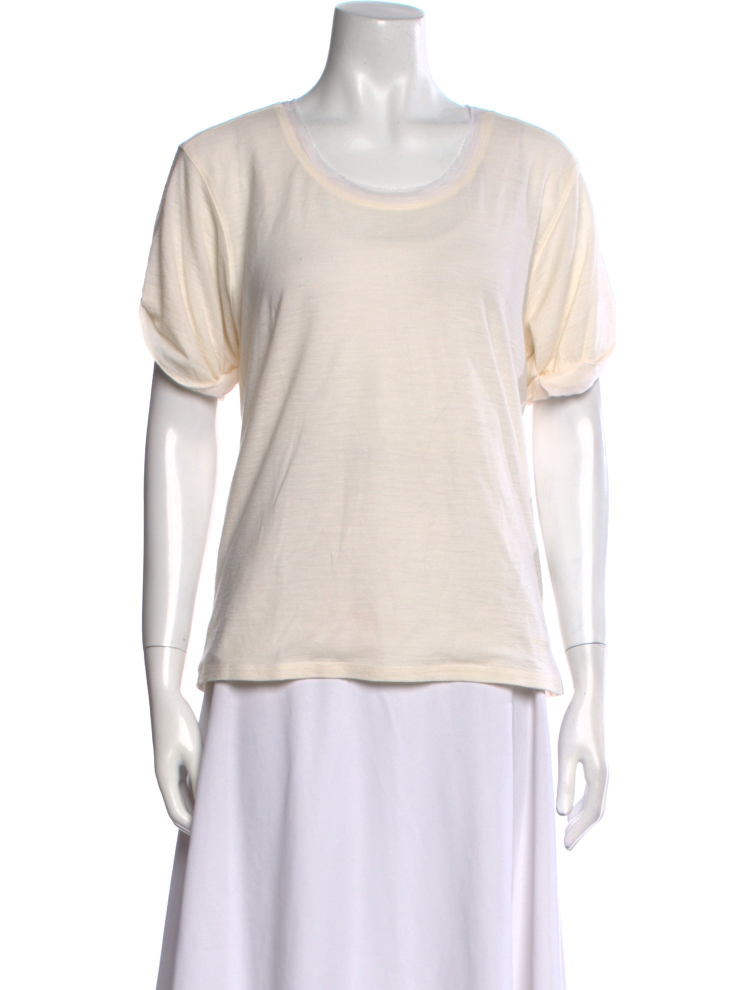 Burberry Brit Wool Scoop Neck T-Shirt