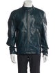 Burberry Brit Super Nova Check Pattern Calf Leather Moto Jacket