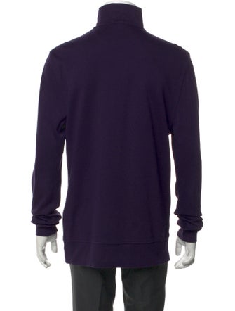 Burberry Brit Exploded Check Pattern Mock Neck Polo Sweater