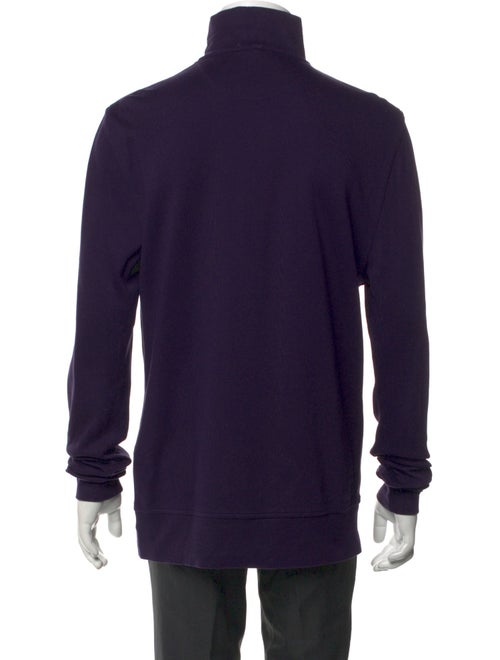 Burberry Brit Exploded Check Pattern Mock Neck Polo Sweater