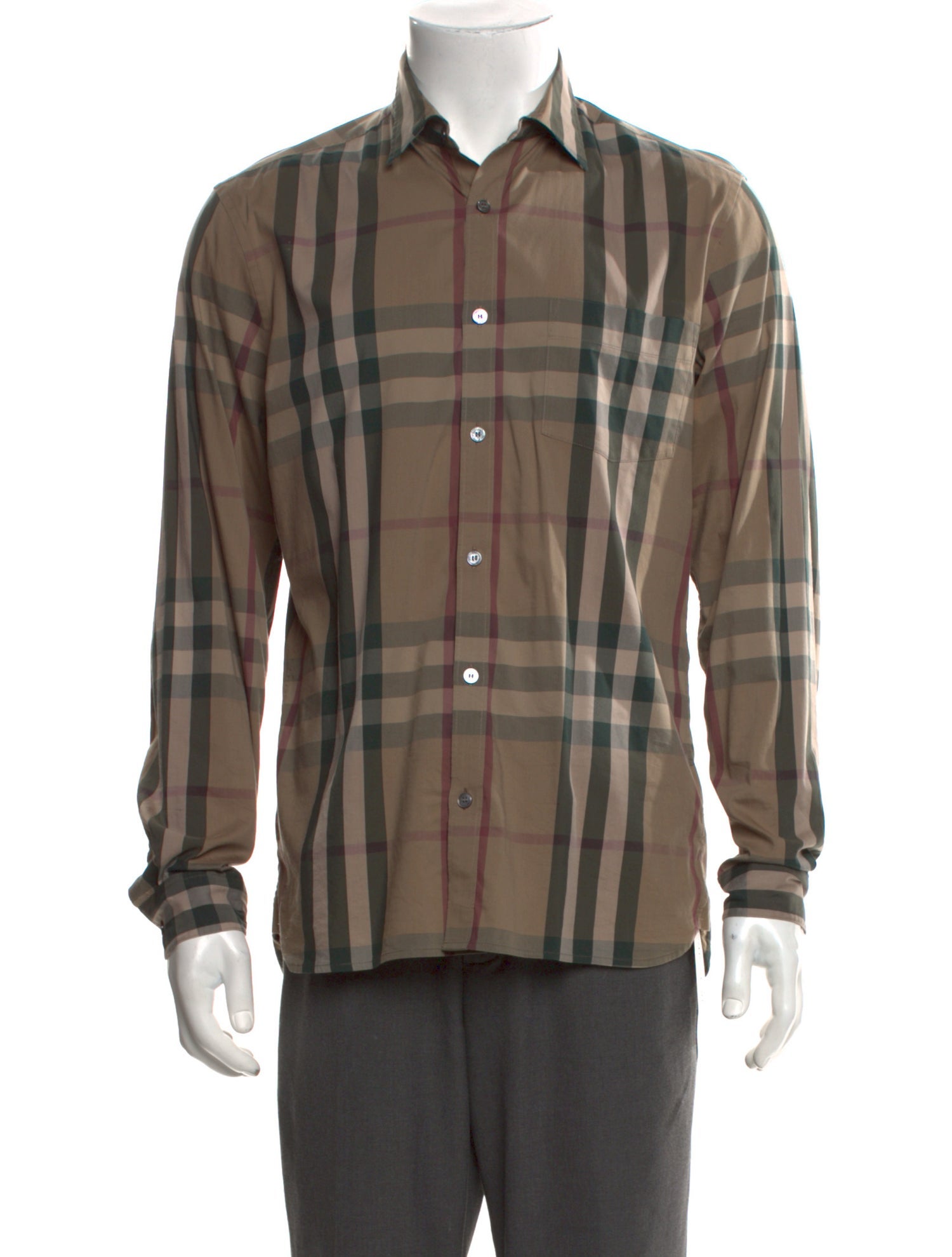 Burberry Brit Exploded Check Pattern Long Sleeve Shirt