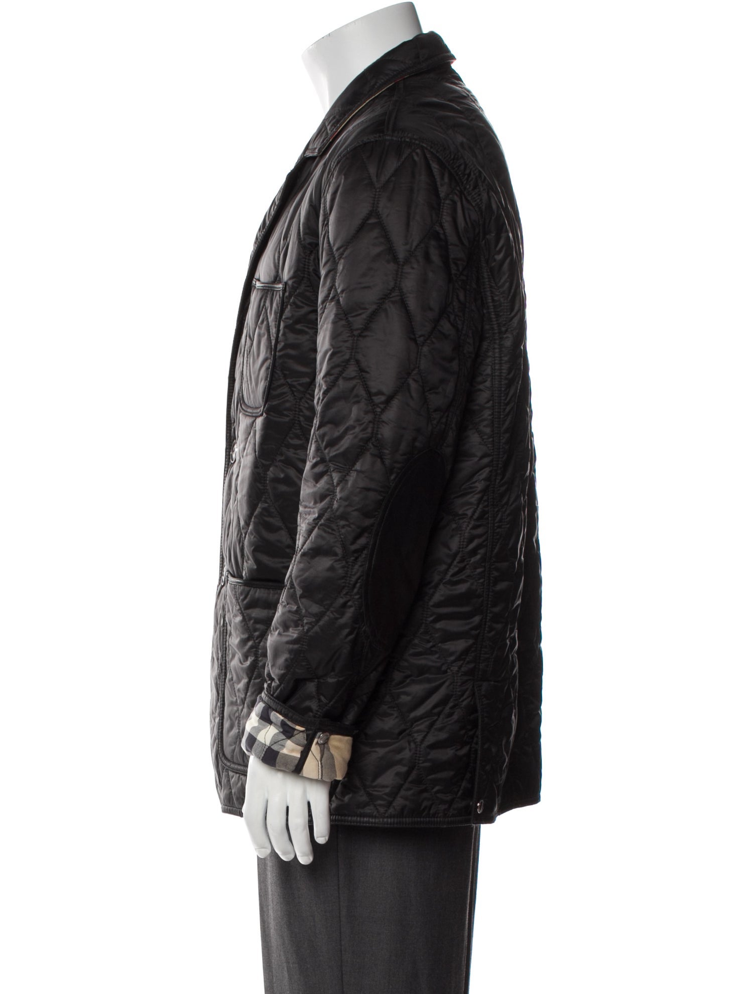 Burberry Brit Nova Check Pattern Puffer Coat