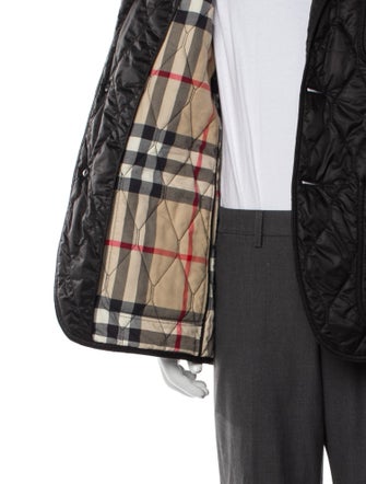 Burberry Brit Nova Check Pattern Puffer Coat