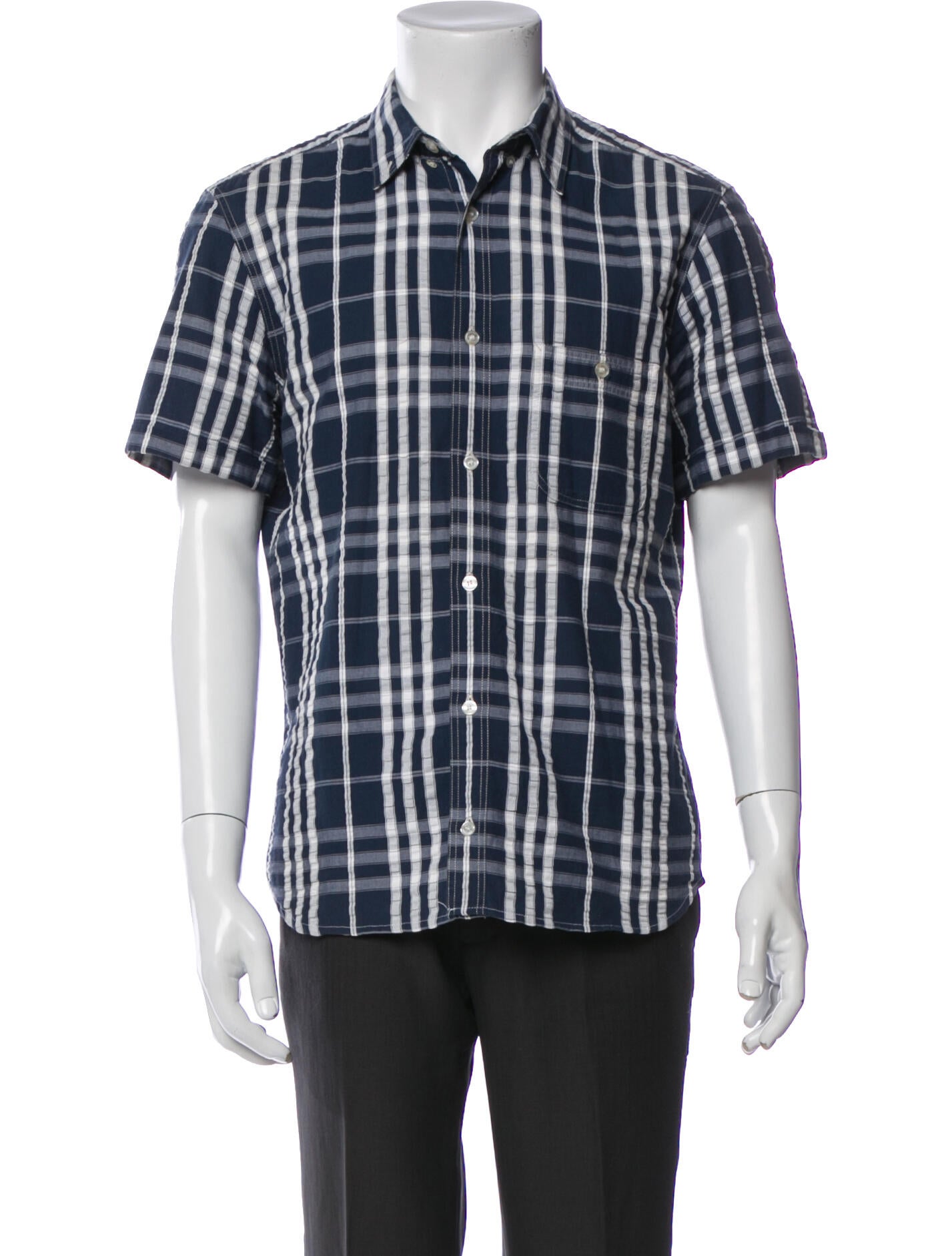 Burberry Brit House Check Pattern Short Sleeve Shirt