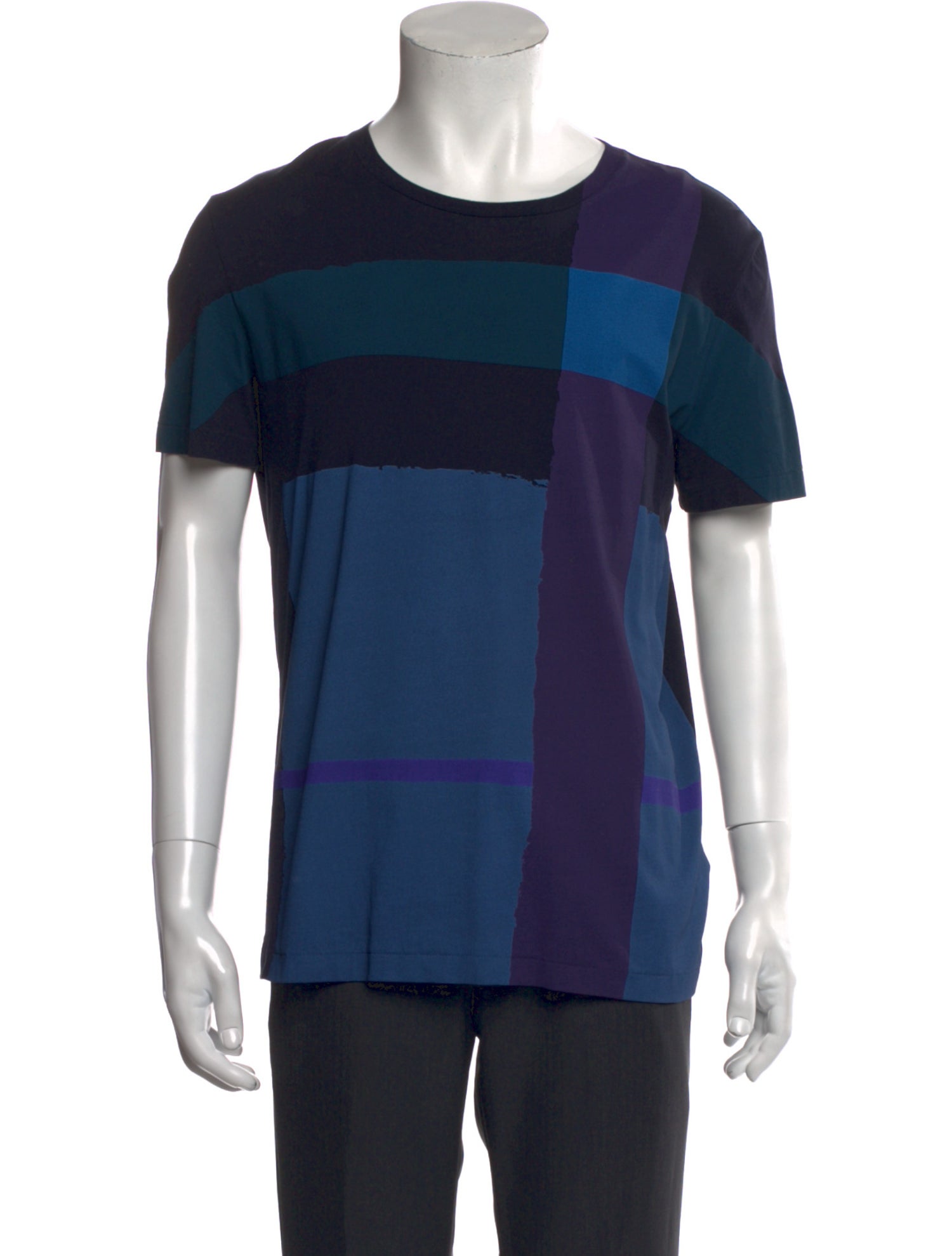 Burberry Brit Abstract Check Crew Neck T-Shirt