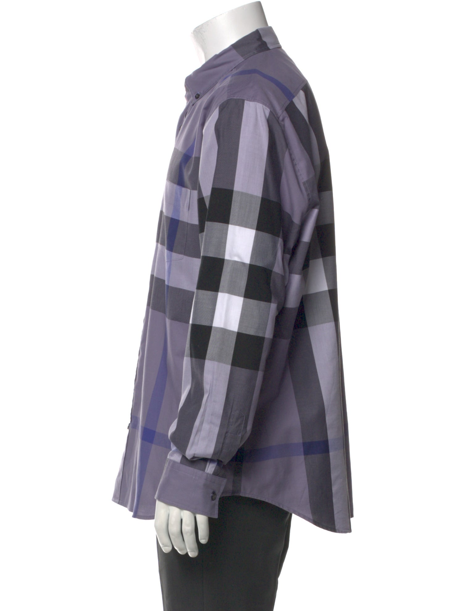 Burberry Brit Exploded Check Pattern Long Sleeve Shirt