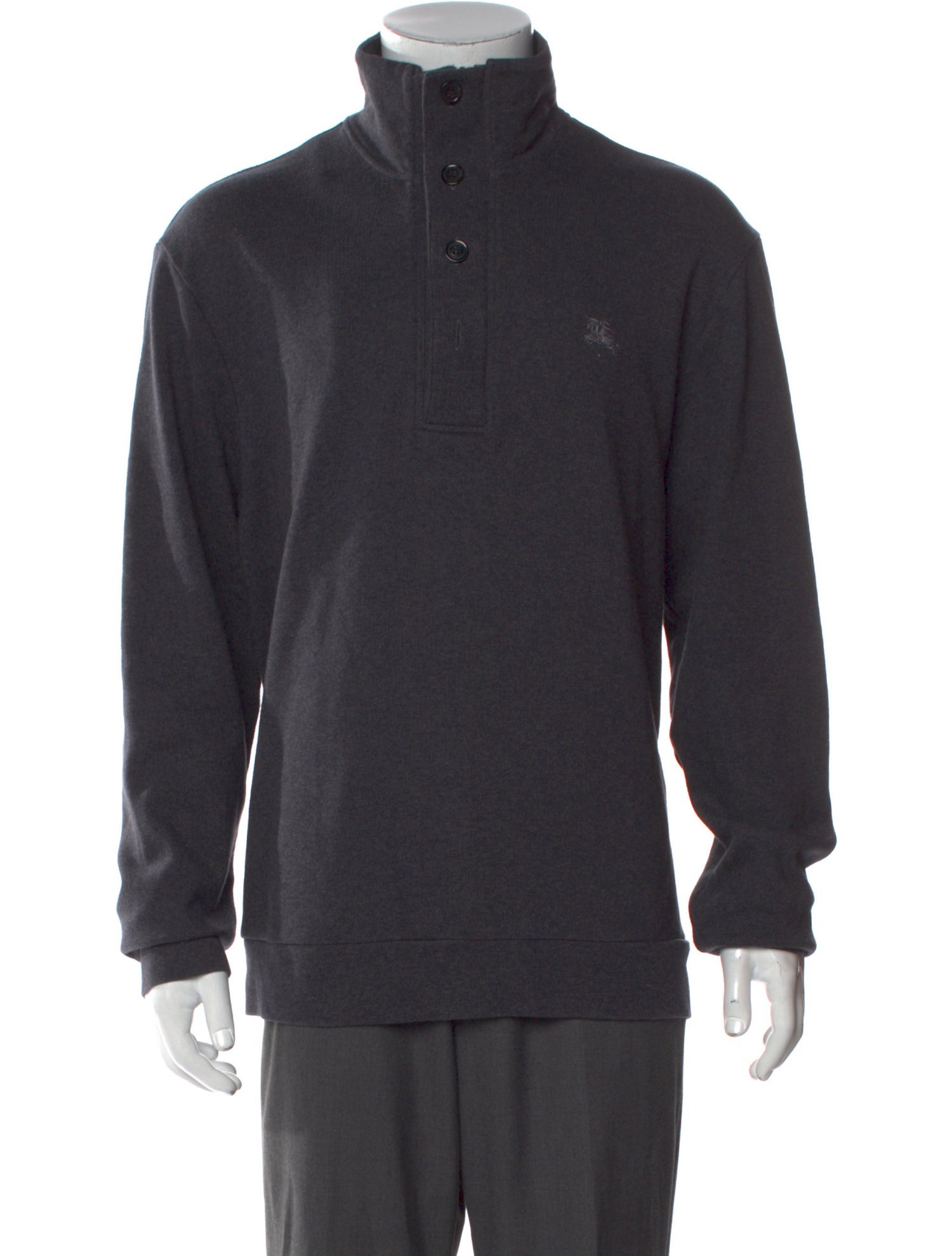 Burberry Brit Nova Check Pattern Turtleneck Sweatshirt