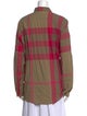 Burberry Brit Plaid Print Long Sleeve Button-Up Top
