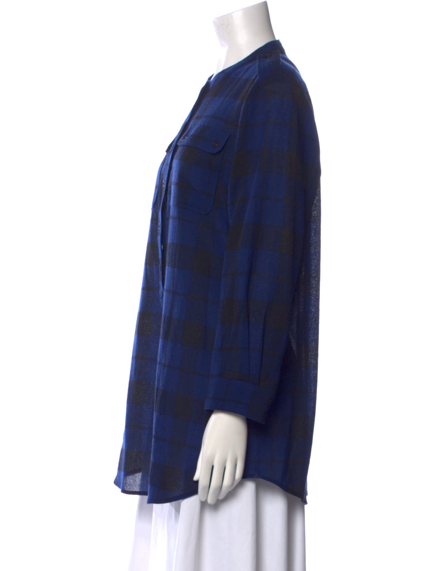 Burberry Brit Wool Plaid Print Tunic