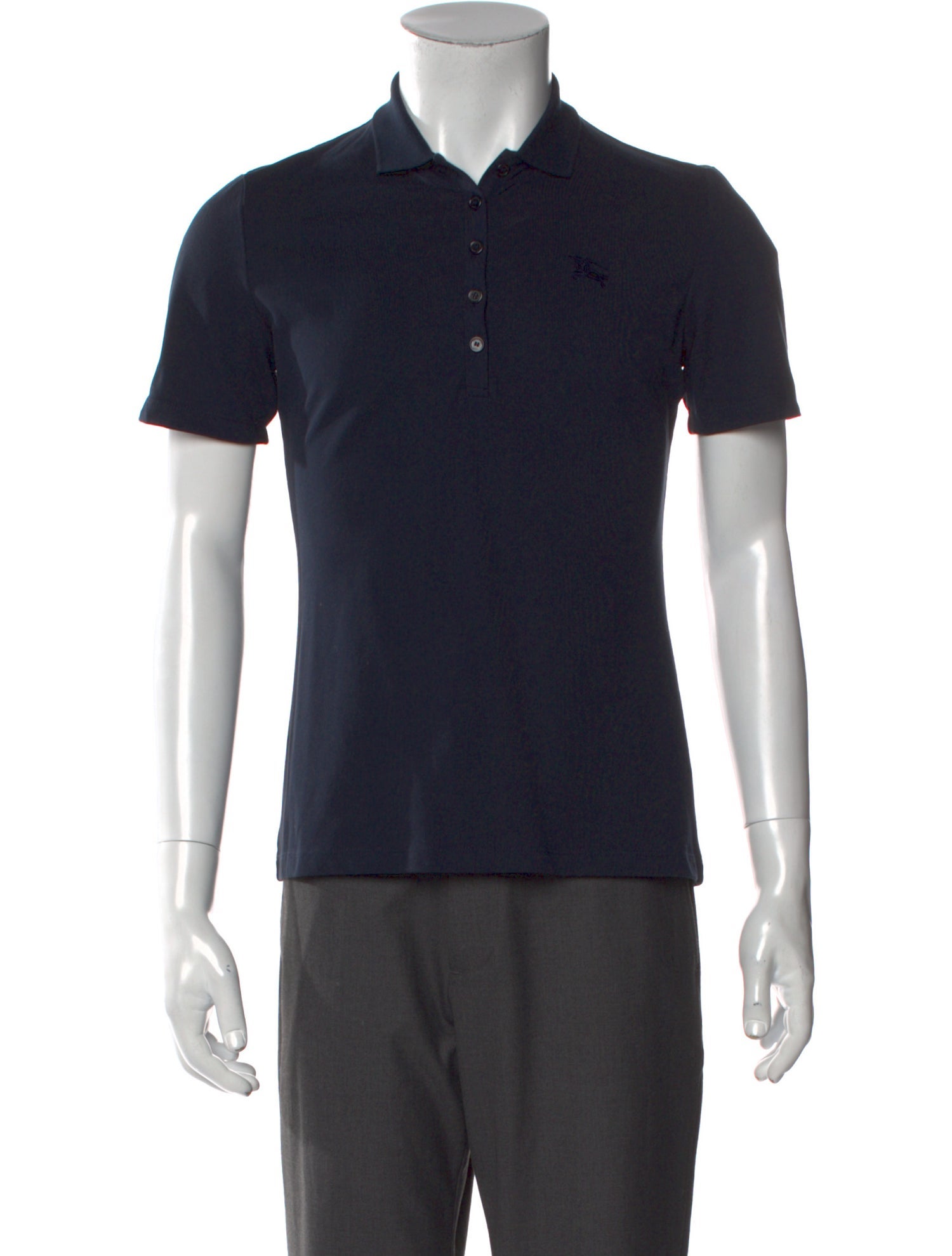Burberry Brit Nova Check Pattern V-Neck Polo Shirt