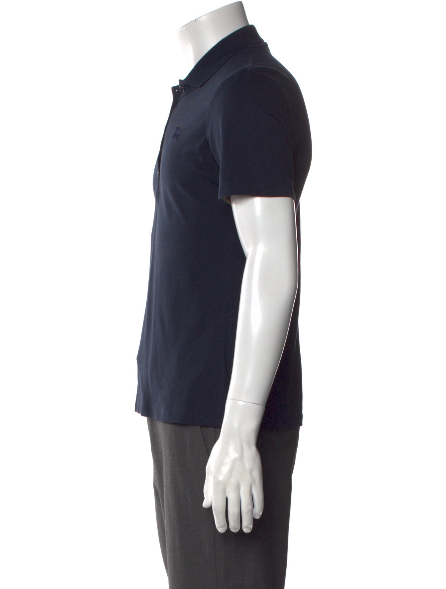 Burberry Brit Nova Check Pattern V-Neck Polo Shirt