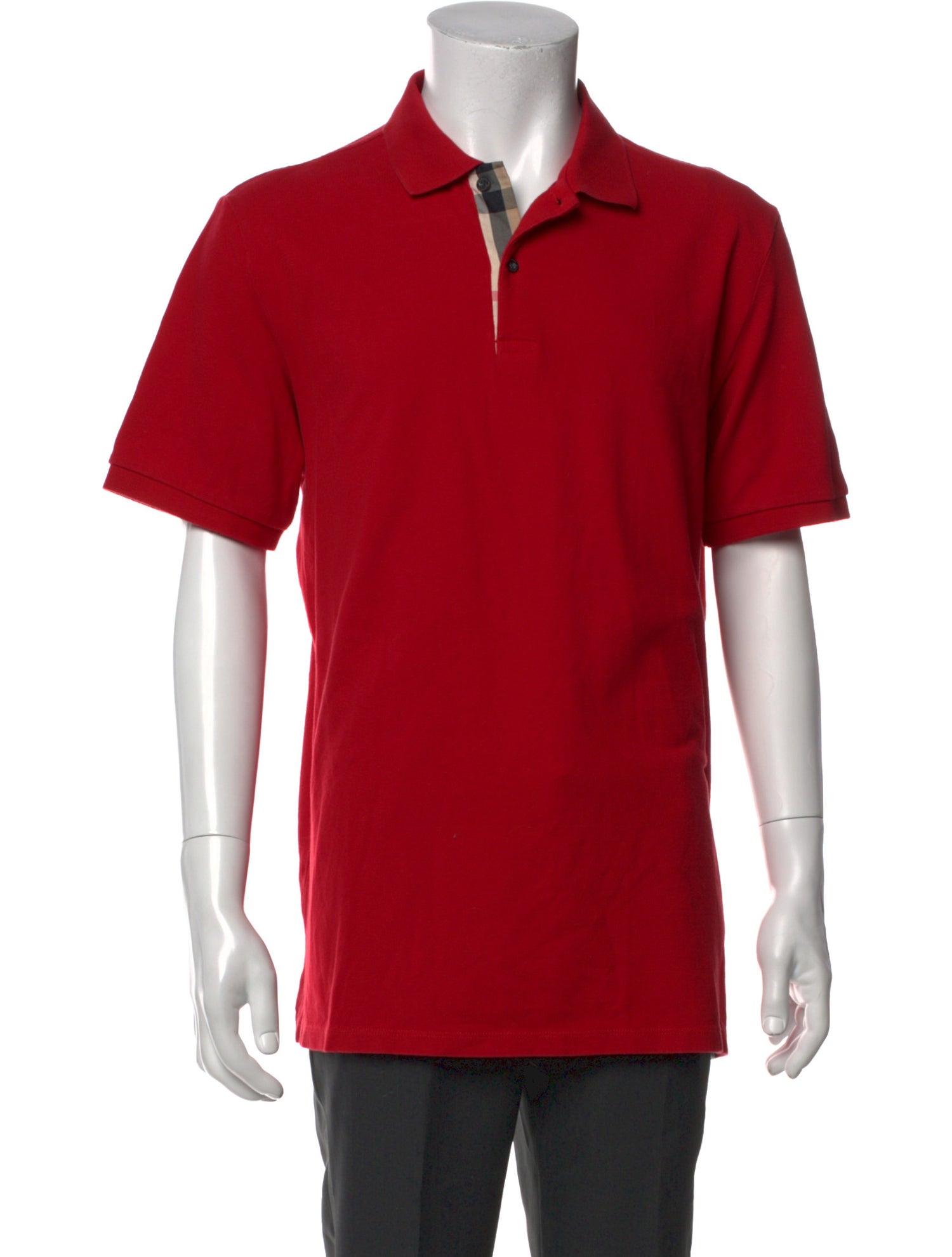 Burberry Brit Nova Check Pattern Collar Polo Shirt