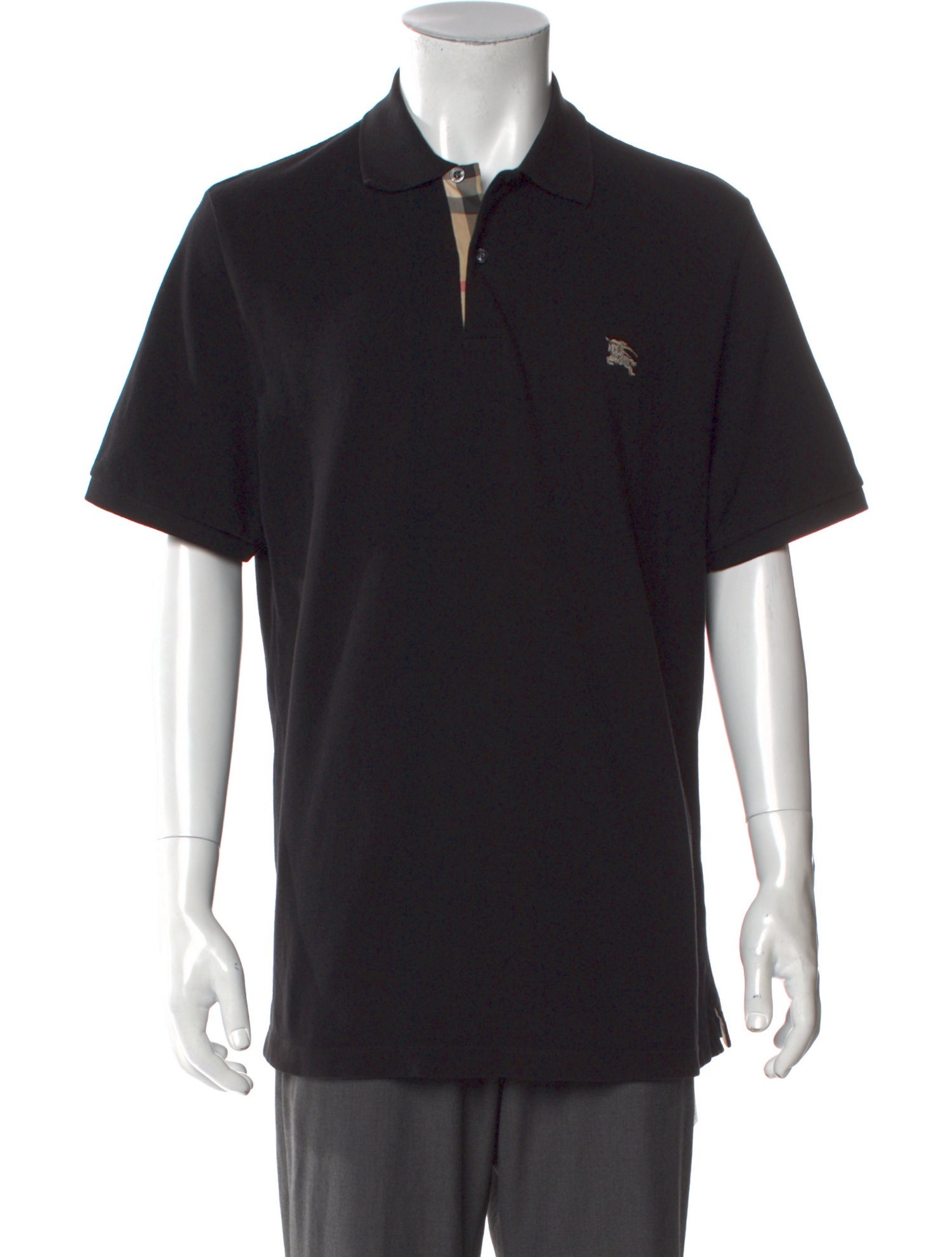 Burberry Brit Nova Check Pattern Collar Polo Shirt