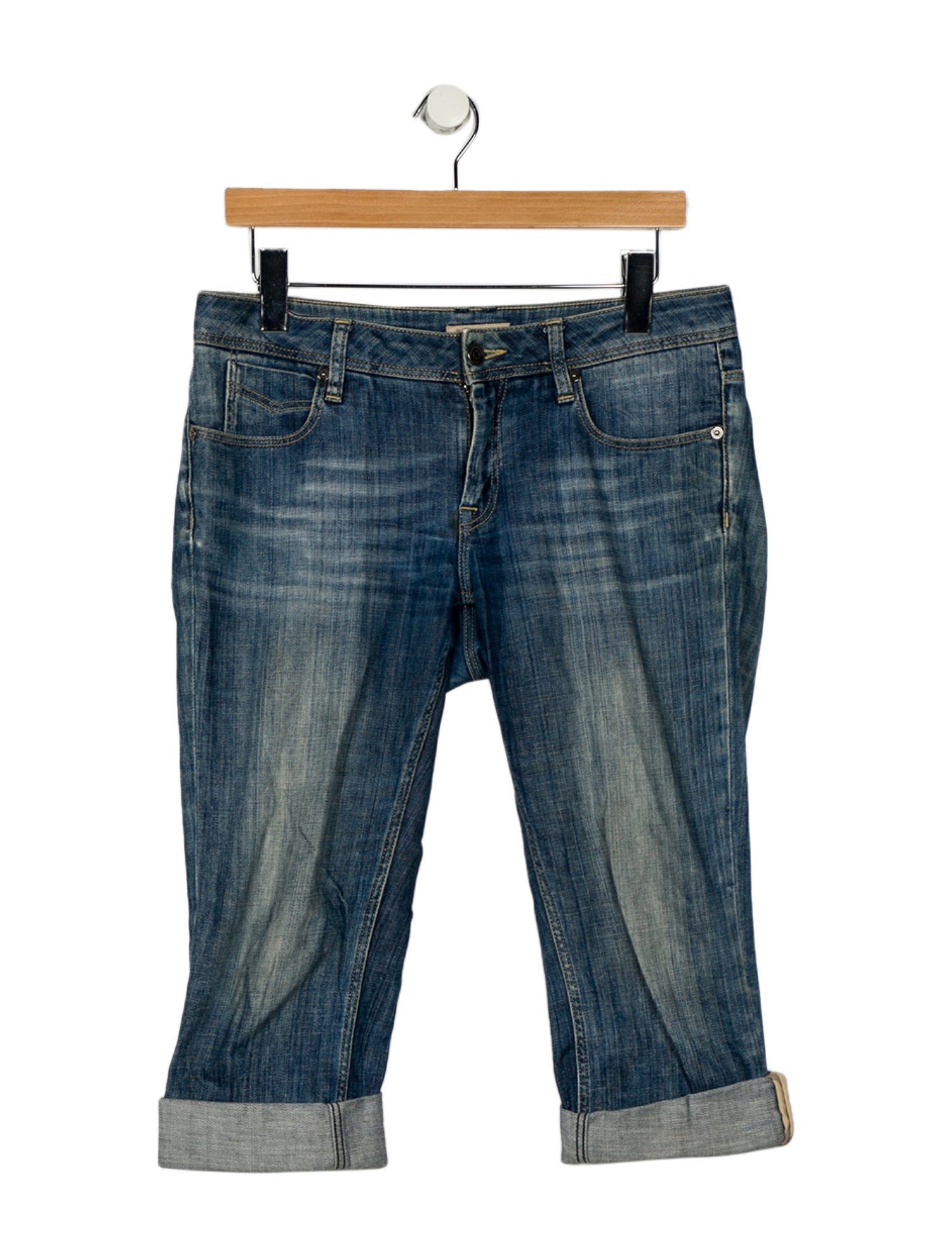 Burberry Brit Mid-Rise Wide Leg Jeans