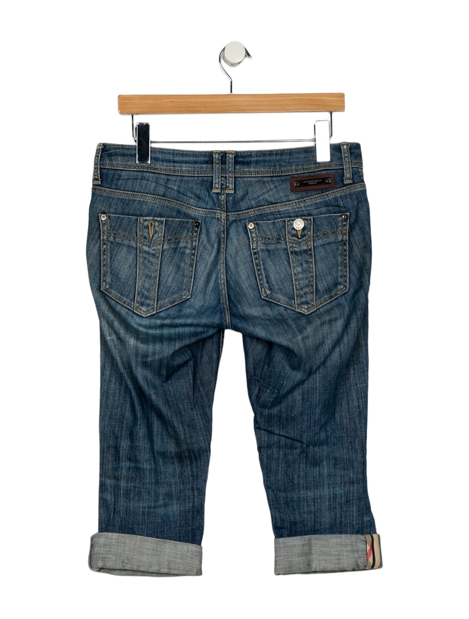 Burberry Brit Mid-Rise Wide Leg Jeans