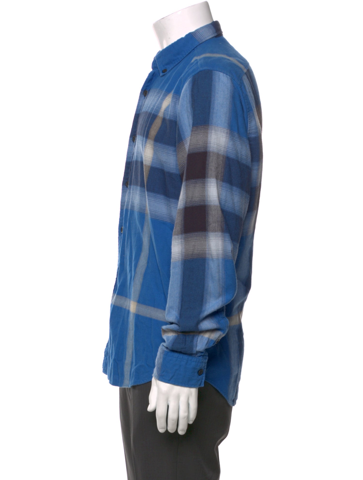 Burberry Brit Plaid Print Long Sleeve Shirt