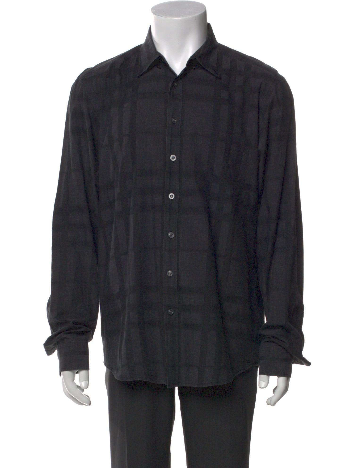 Burberry Brit Plaid Print Long Sleeve Shirt