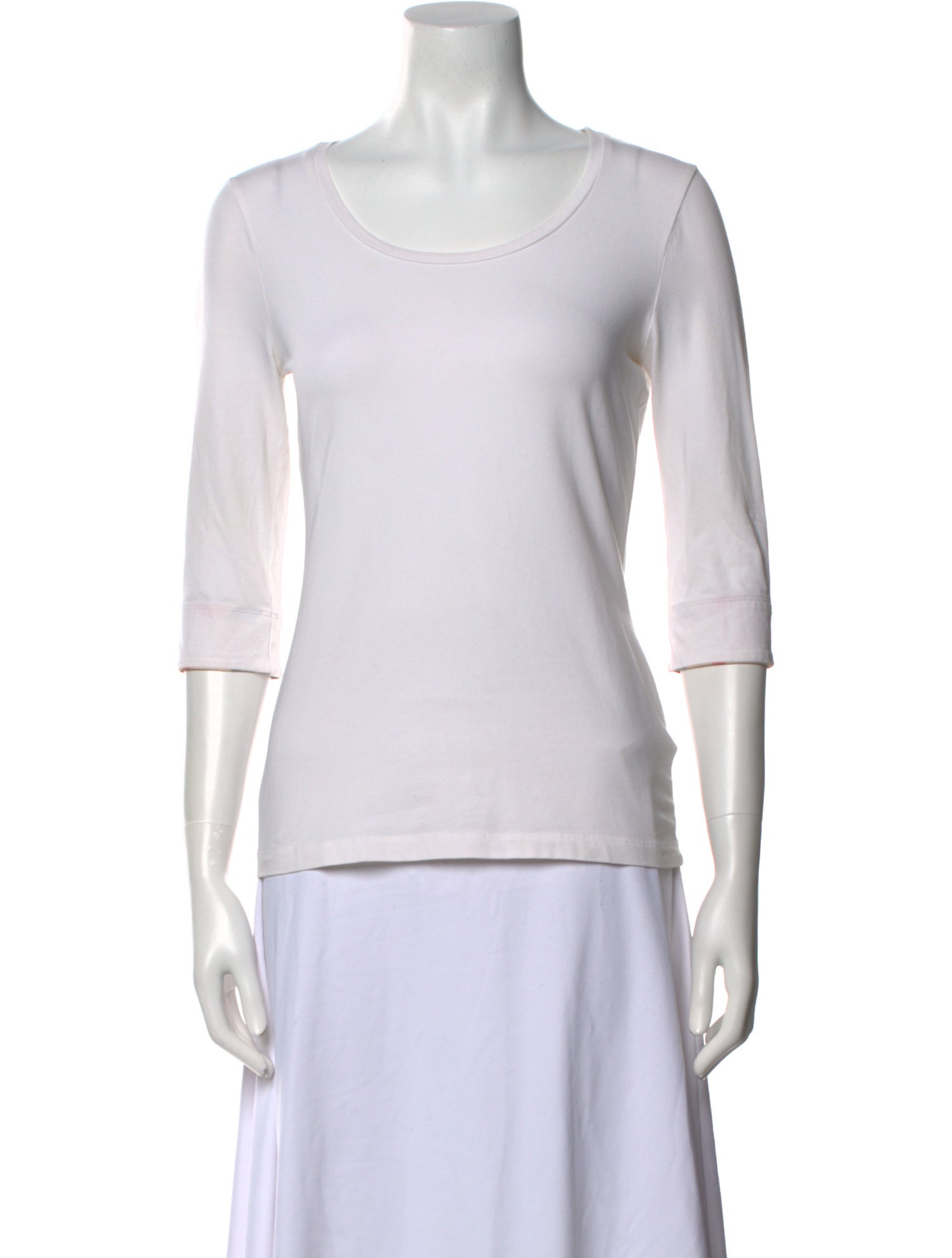 Burberry Brit Scoop Neck Three-Quarter Sleeve T-Shirt