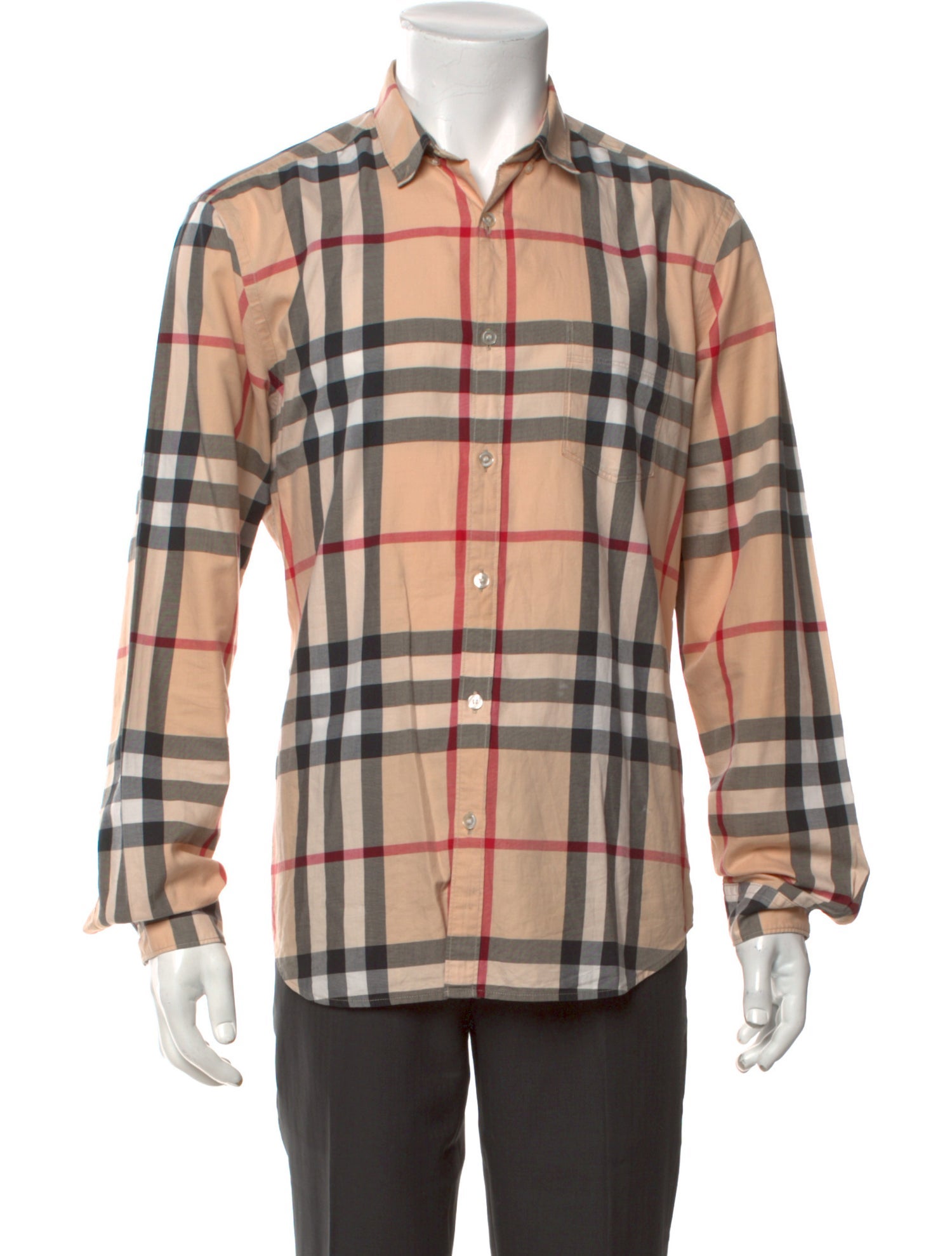 Burberry Brit Nova Check Pattern Long Sleeve Shirt