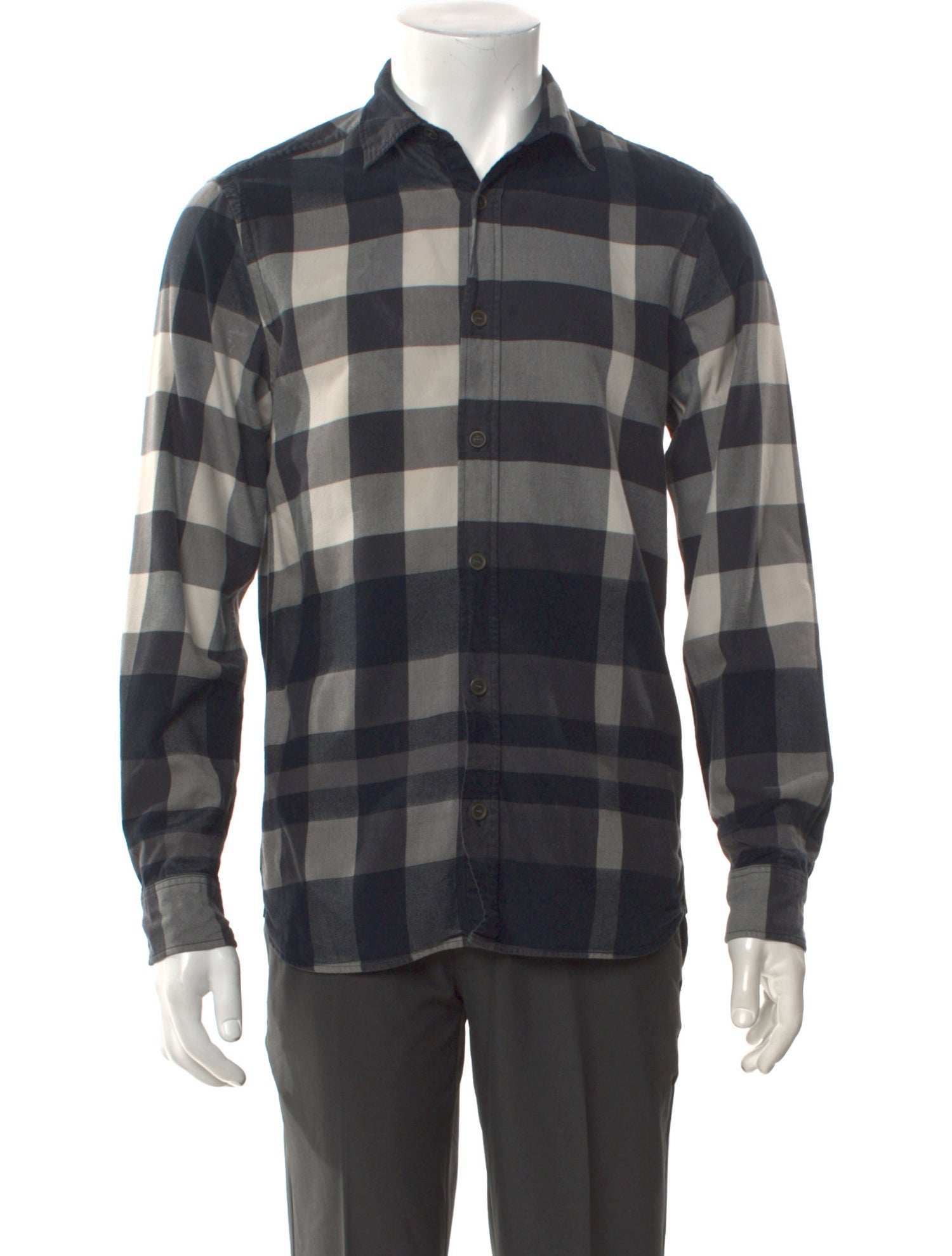 Burberry Brit Exploded Check Pattern Long Sleeve Shirt