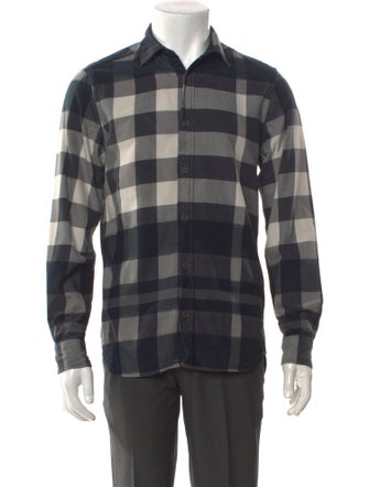 Burberry Brit Exploded Check Pattern Long Sleeve Shirt