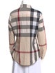 Burberry Brit Plaid Print Long Sleeve Button-Up Top