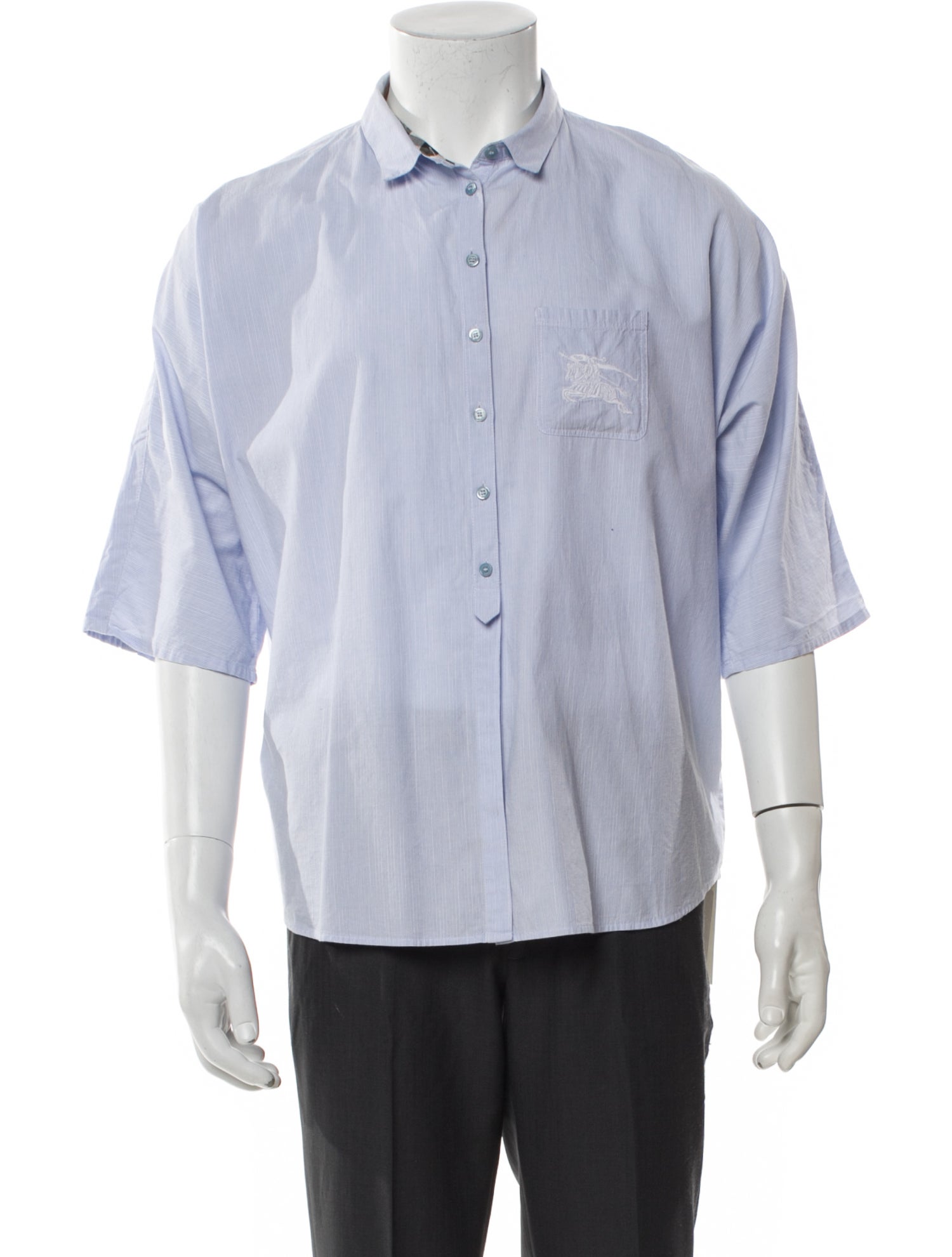 Burberry Brit Nova Check Pattern Three-Quarter Sleeve Shirt