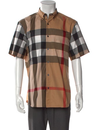 Burberry Brit Exploded Check Pattern Short Sleeve Shirt