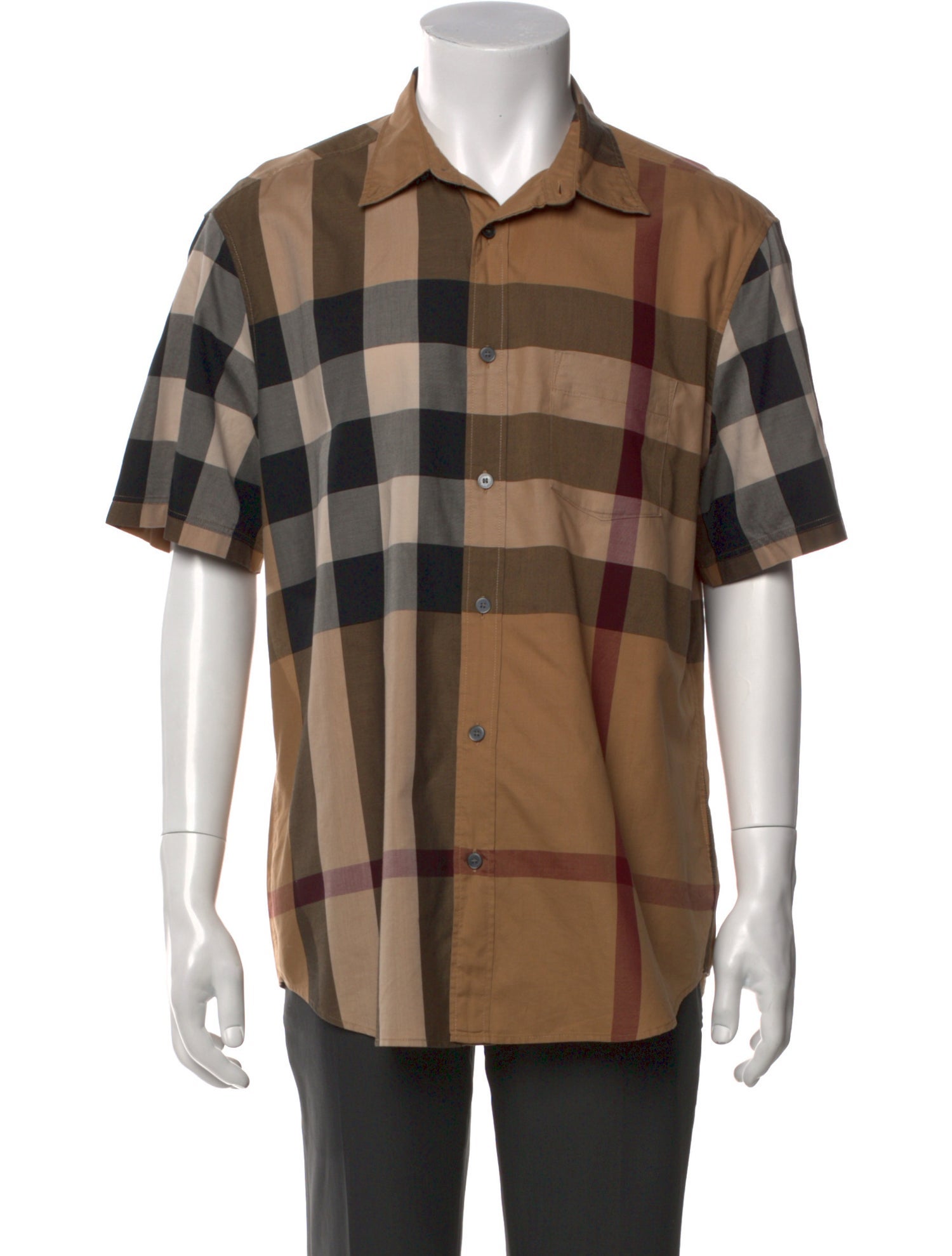 Burberry Brit Exploded Check Pattern Short Sleeve Shirt