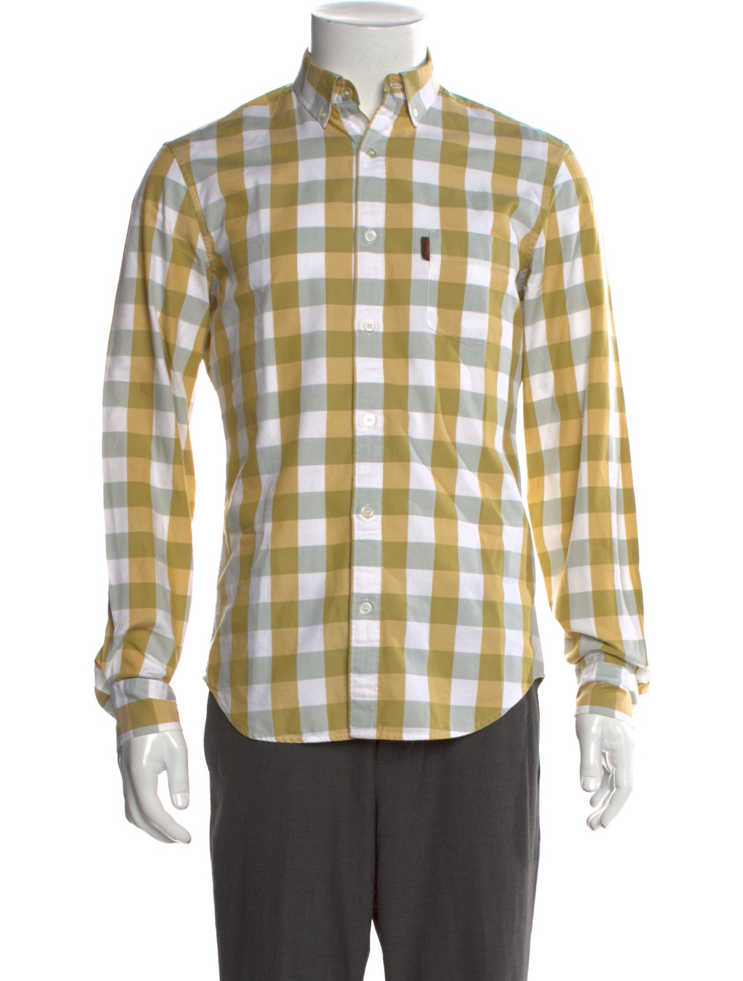 Burberry Brit Plaid Print Long Sleeve Shirt