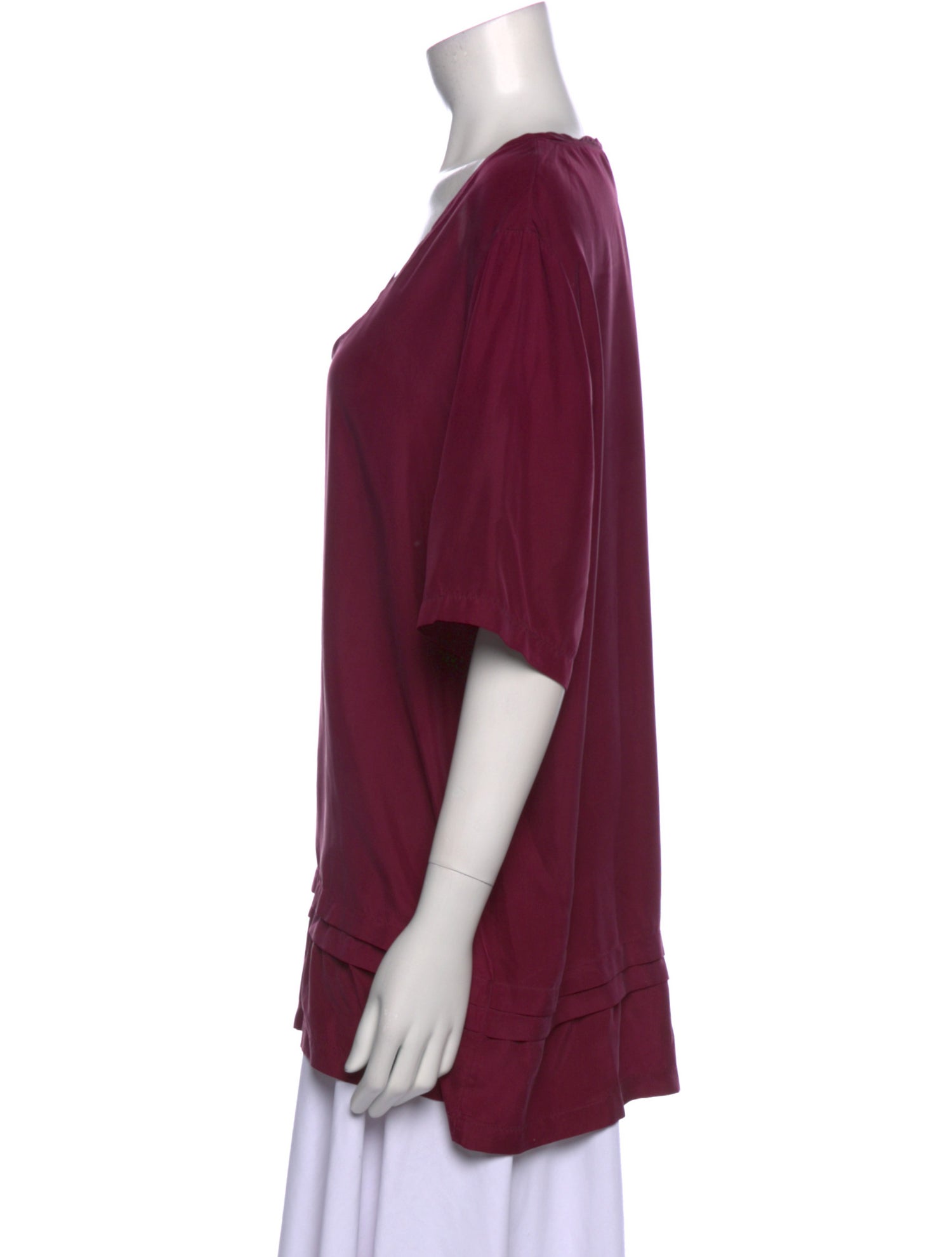 Burberry Brit Silk Scoop Neck T-Shirt