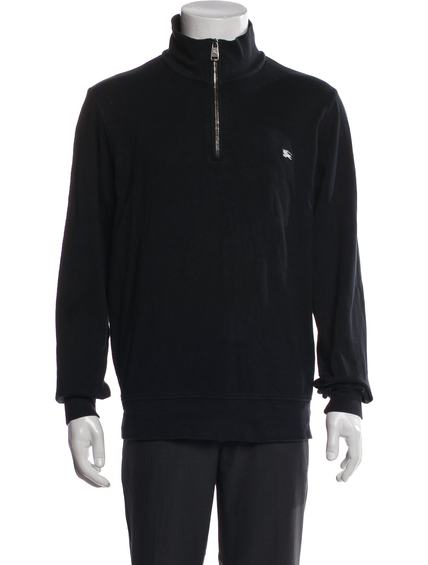 Burberry London Exploded Check Pattern Turtleneck Polo Sweater