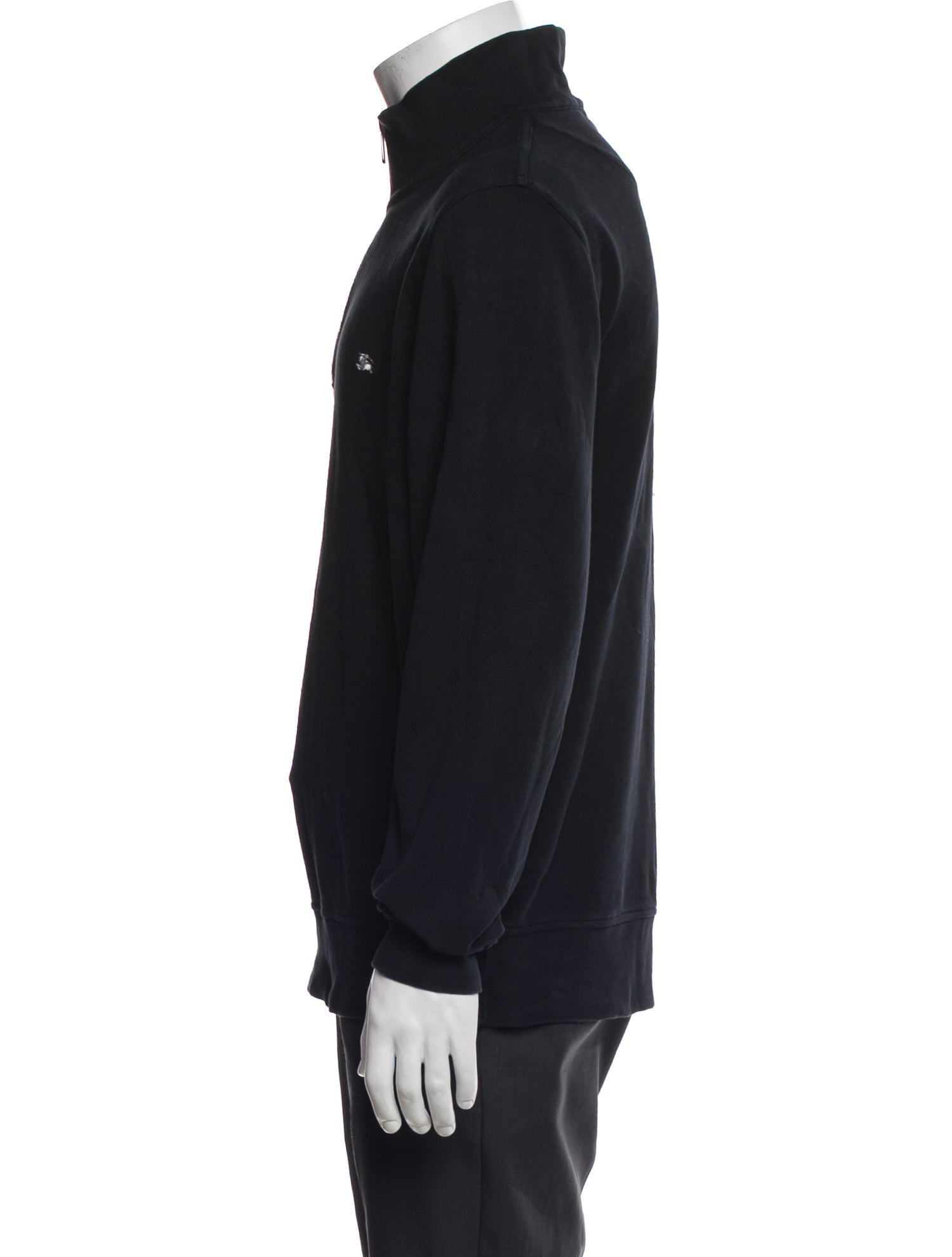 Burberry London Exploded Check Pattern Turtleneck Polo Sweater