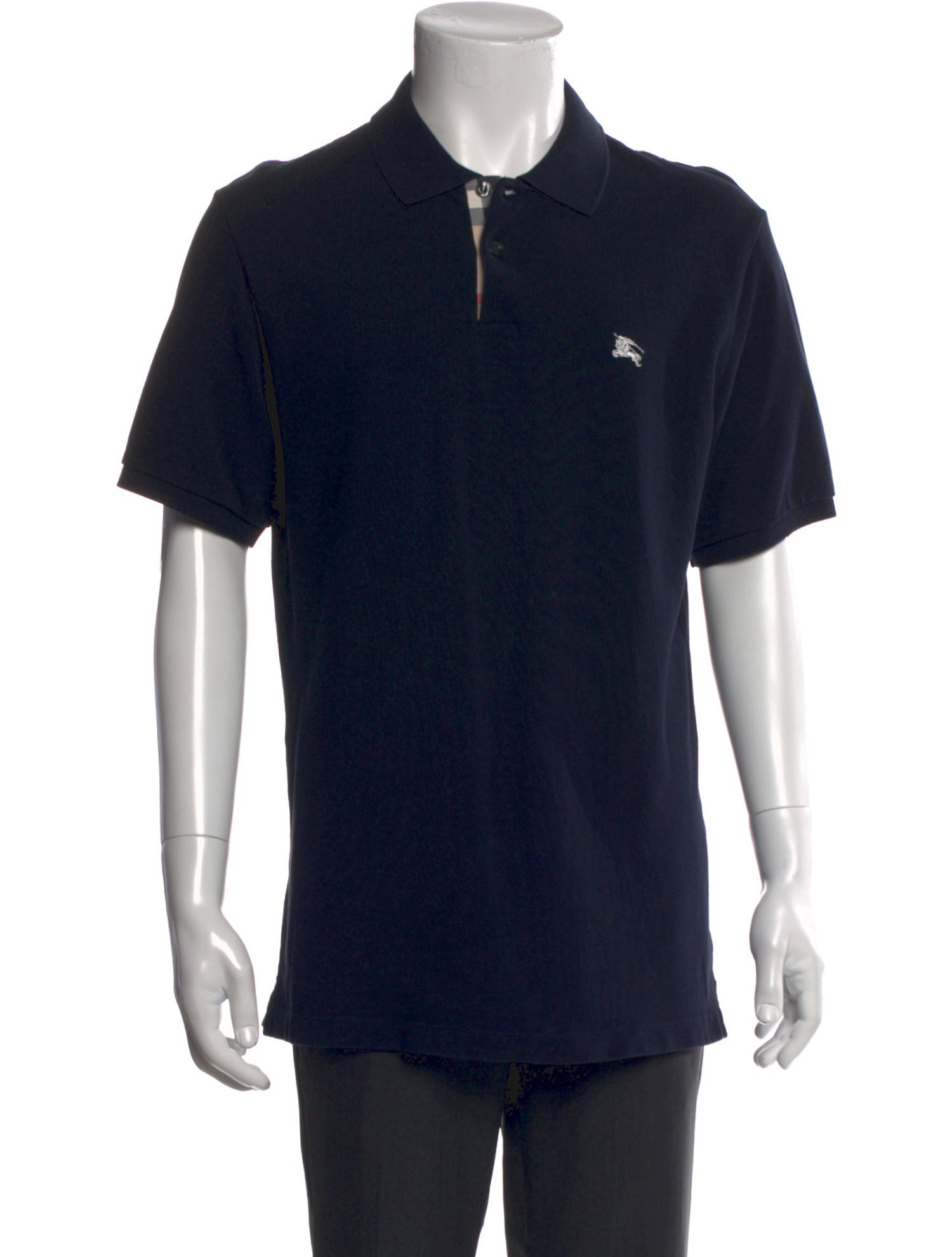 Burberry Brit House Check Pattern Crew Neck Polo Shirt