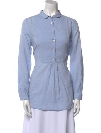 Burberry Brit Long Sleeve Button-Up Top