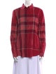 Burberry Brit Plaid Print Long Sleeve Button-Up Top