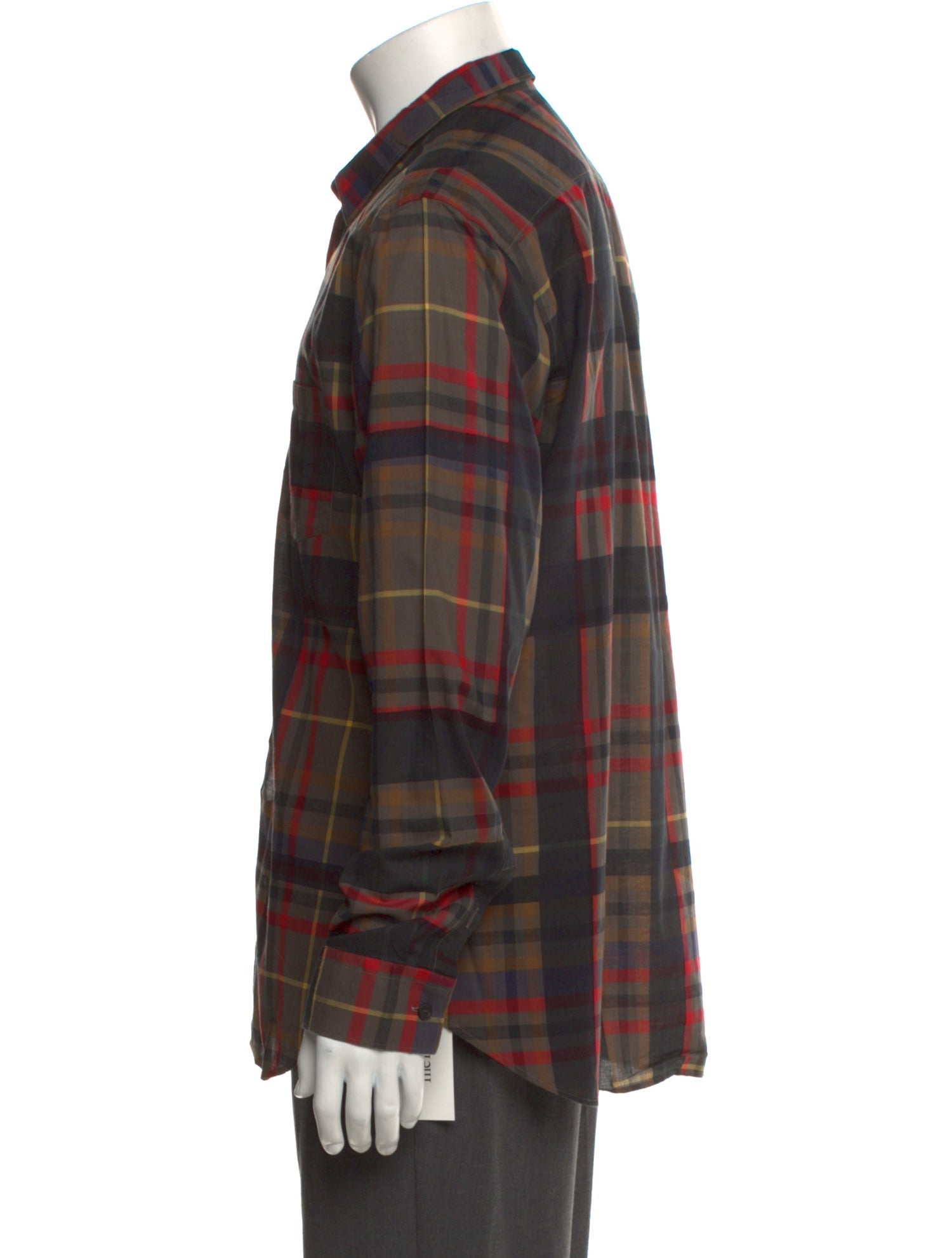 Burberry Brit Plaid Print Long Sleeve Shirt
