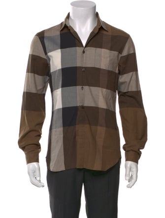 Burberry Brit Exploded Check Pattern Long Sleeve Shirt
