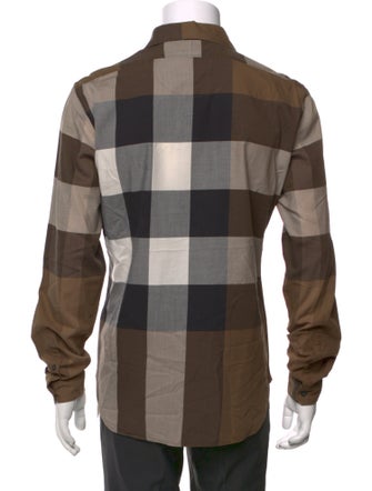 Burberry Brit Exploded Check Pattern Long Sleeve Shirt