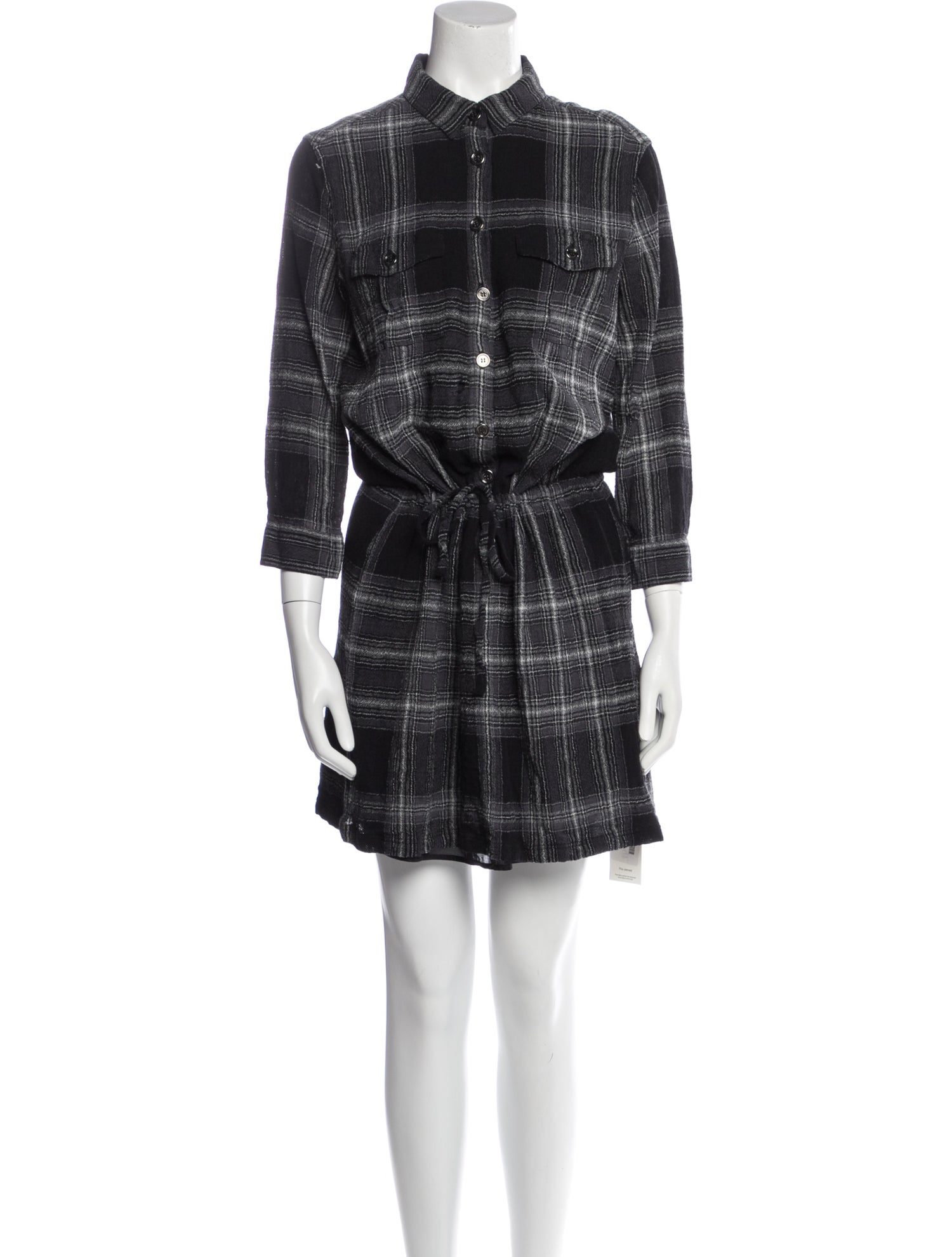 Burberry Brit Plaid Print Mini Dress