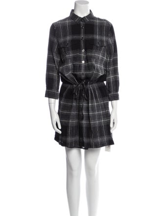 Burberry Brit Plaid Print Mini Dress