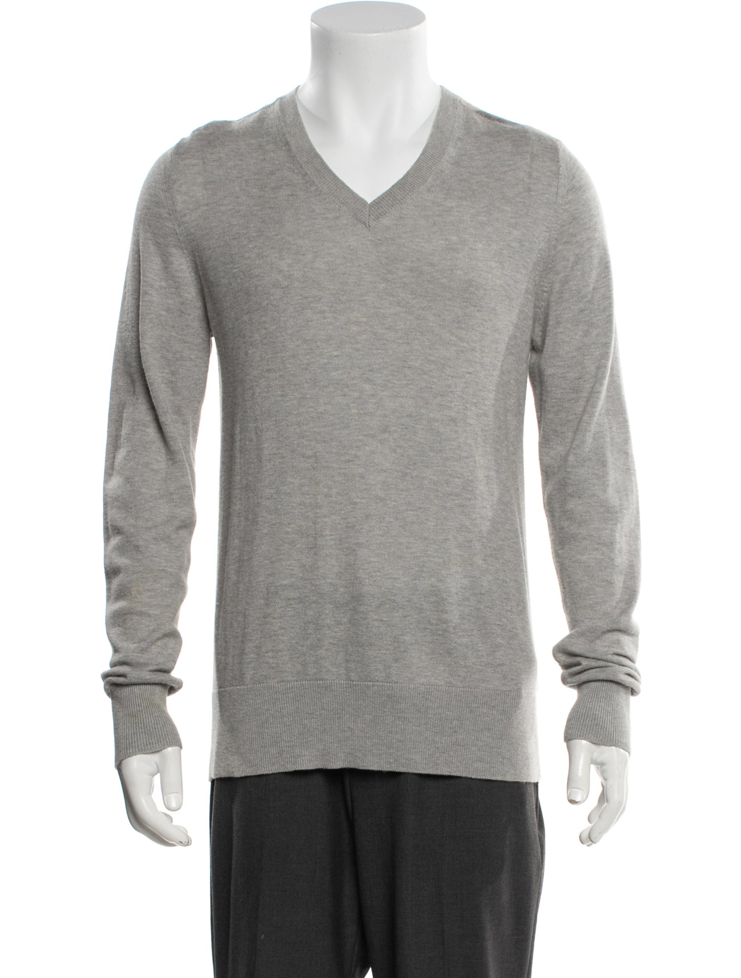 Burberry Brit Nova Check Pattern V-Neck Pullover