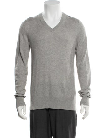 Burberry Brit Nova Check Pattern V-Neck Pullover