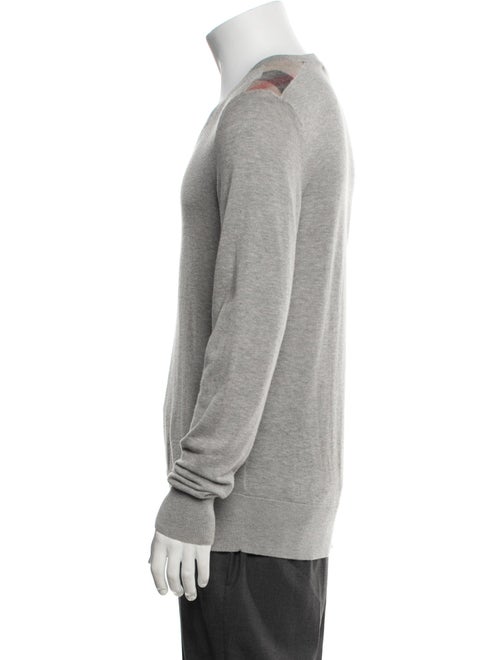 Burberry Brit Nova Check Pattern V-Neck Pullover