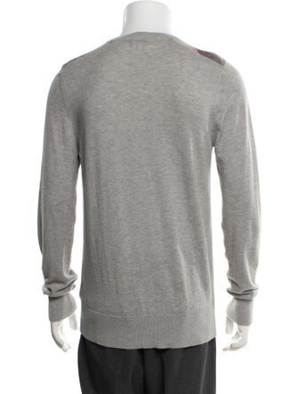 Burberry Brit Nova Check Pattern V-Neck Pullover