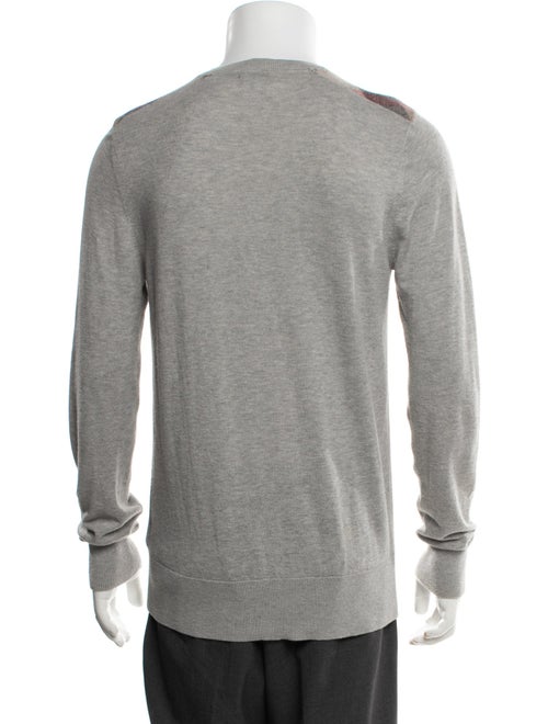 Burberry Brit Nova Check Pattern V-Neck Pullover