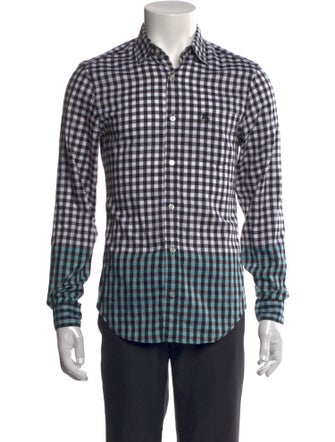 Burberry Brit Plaid Print Long Sleeve Shirt