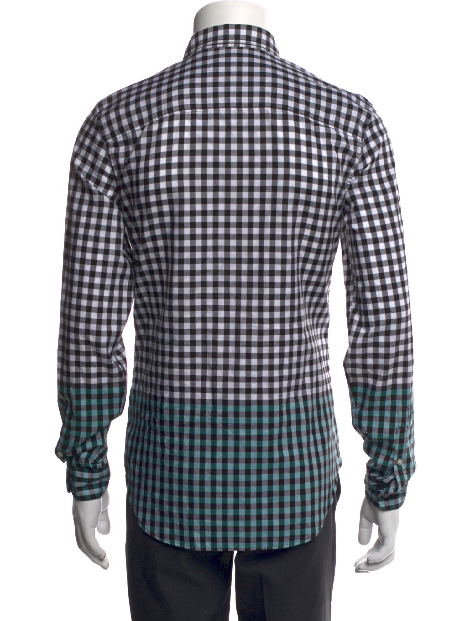 Burberry Brit Plaid Print Long Sleeve Shirt