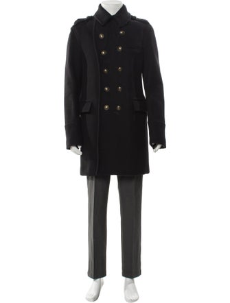 Burberry Brit Exploded Check Pattern Wool Trench Coat