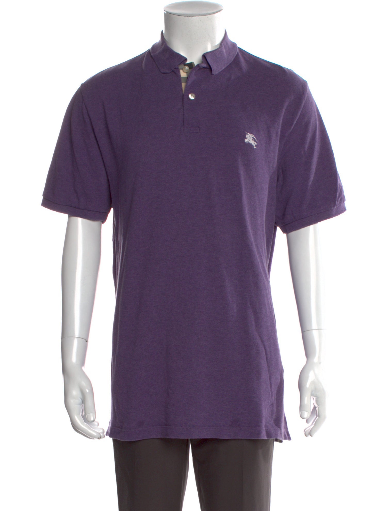 Burberry Brit Nova Check Pattern Crew Neck Polo Shirt